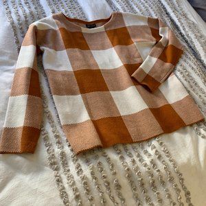 Gringham pattern Sweater